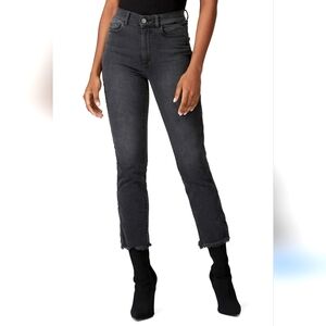 DL1961 Mara Straight Ankle Washed Black Denim Jeans Size 25